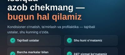 Kanditsioner o'rnatish